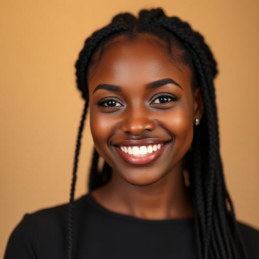 Portrait of Sylvie Kwedi, contract CRA, smiling at the camera